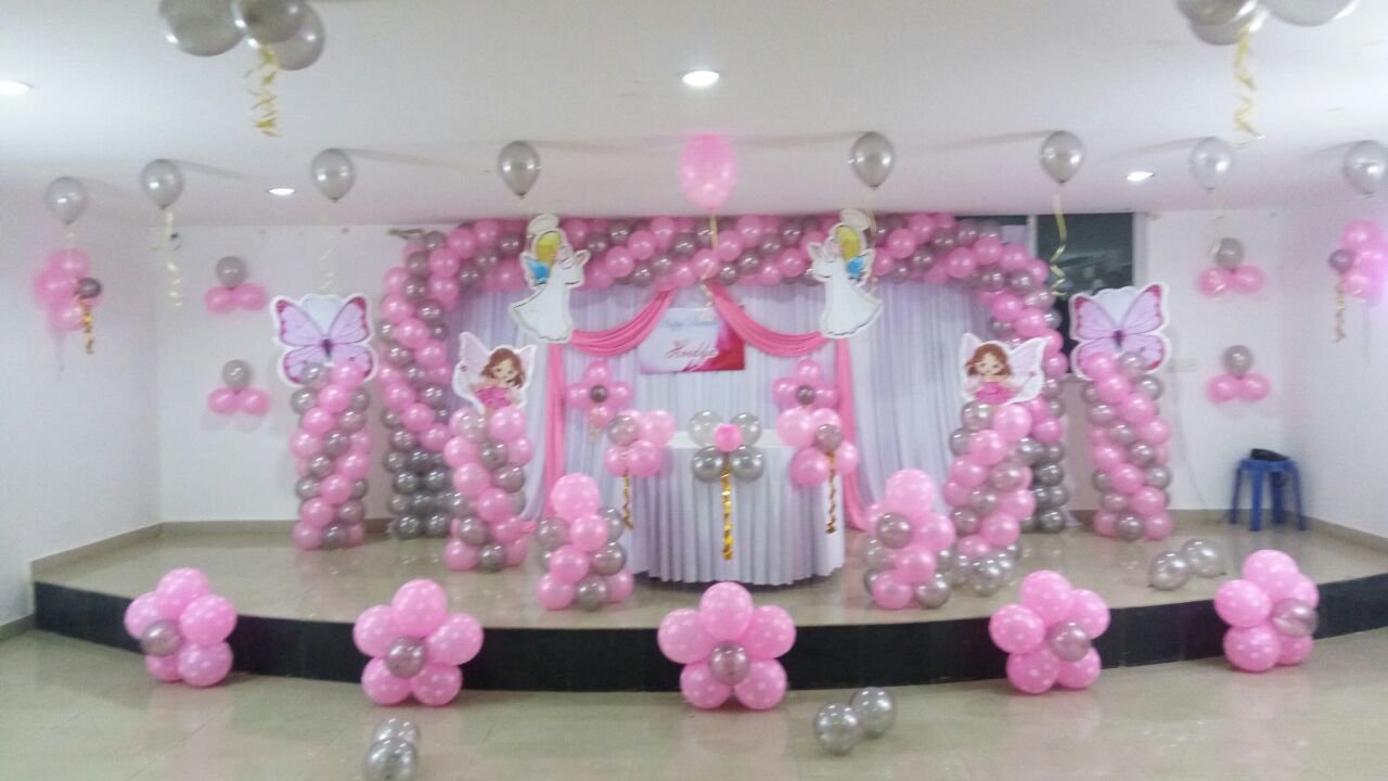 Baby fairy hybraid theme balloon decorators Bangalore