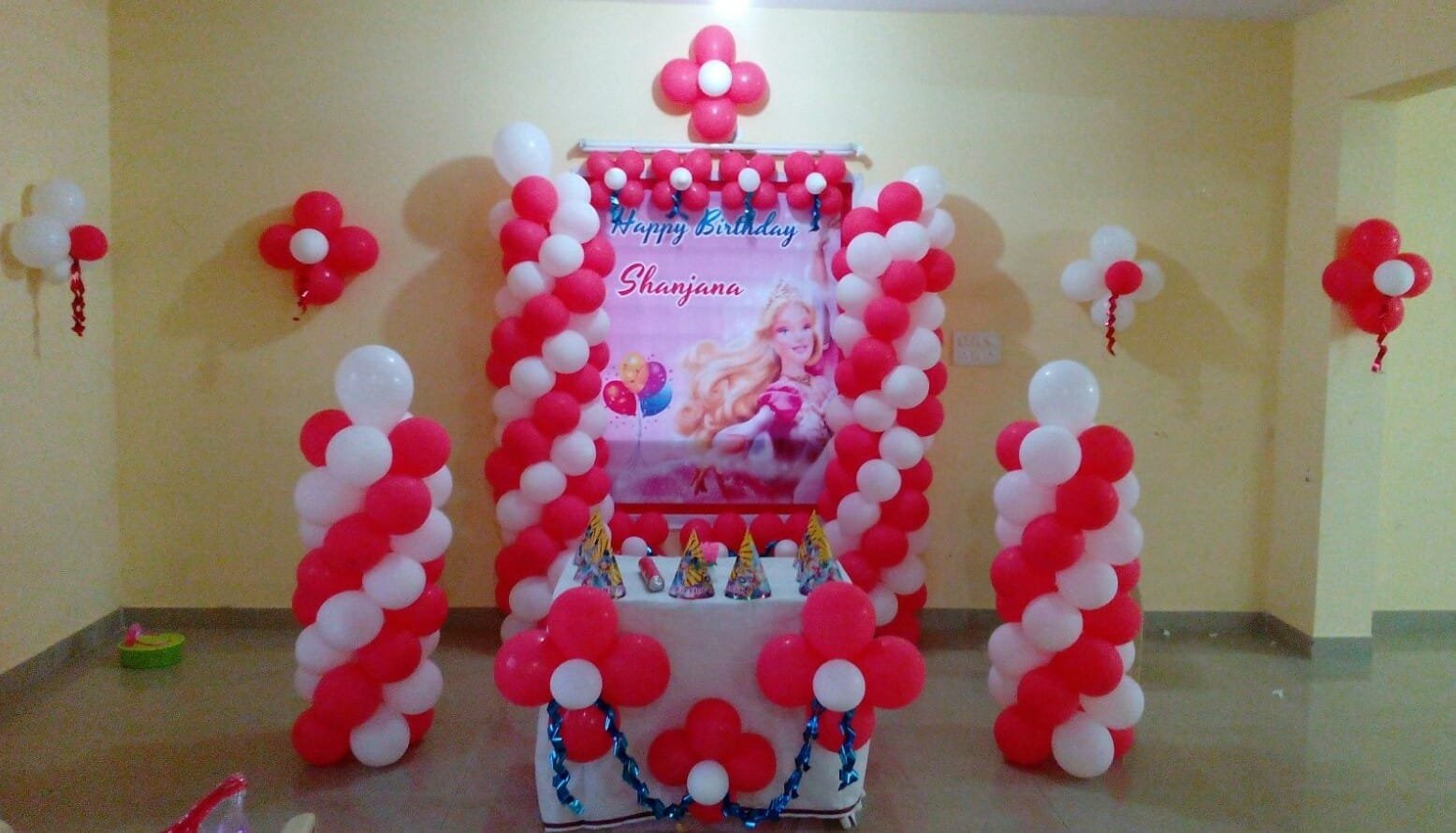 Princess theme basic birthday party balloon decorators Bangalore