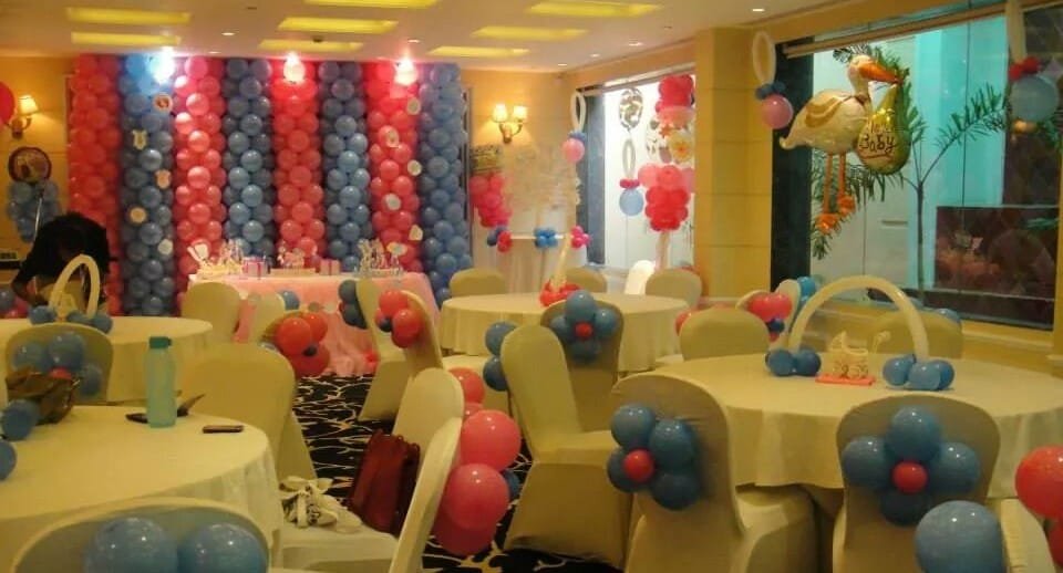 Colorful baby girl customized balloon decorators Bangalore