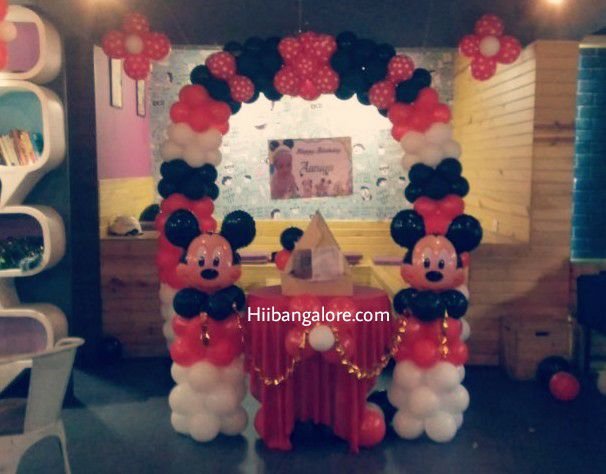 Mickey mouse theme birthday balloon decorators Bangalore