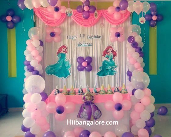 Princess theme balloon decorators Bangalore