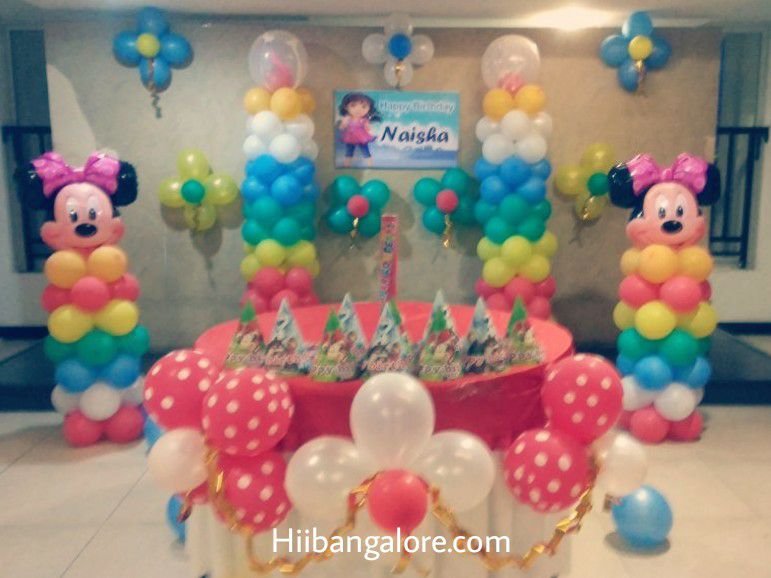Colorful birthday party balloon decorators Bangalore