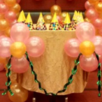Cake table balloon decoration Bangalore