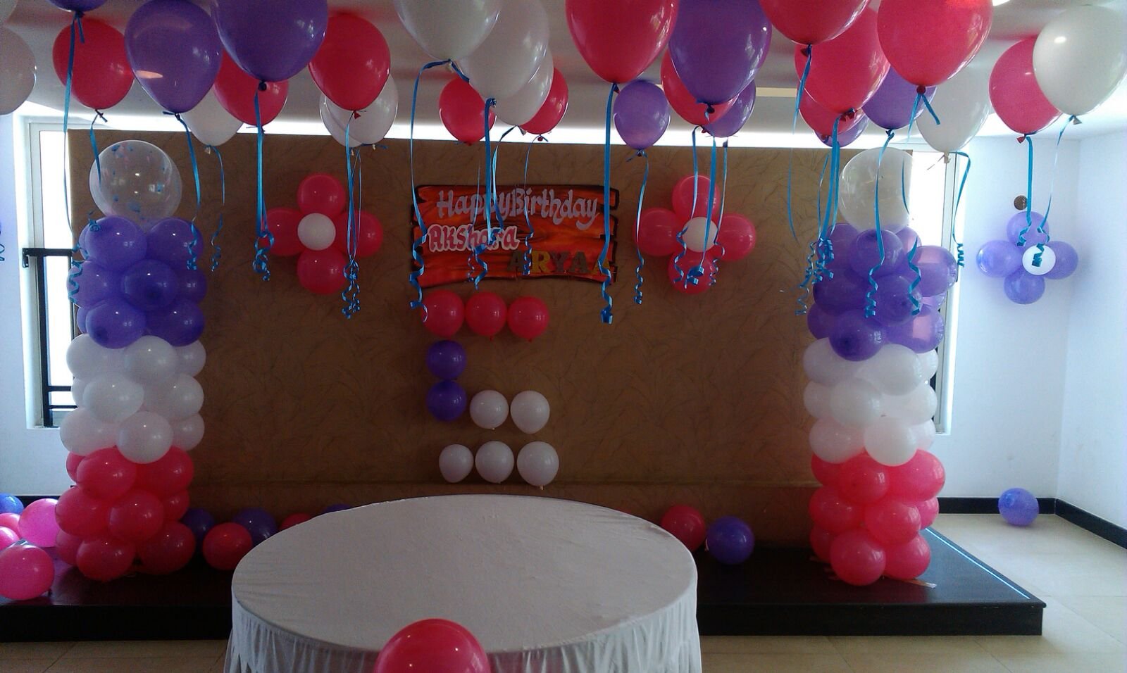 fifth birthday party balloon decorators Bangalore