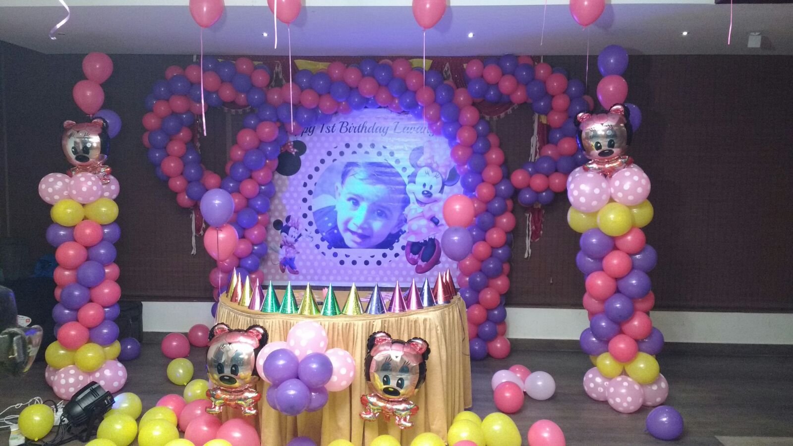Mickey mouse theme banner birthday party balloon decoratORS Bangalore