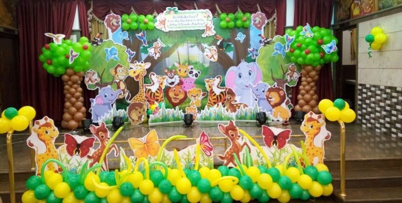 Birthday party jungle theme 3D decoration