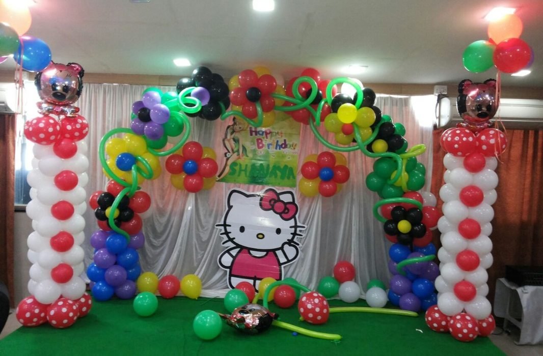 Hello kitty theme balloon decorators Bangalore