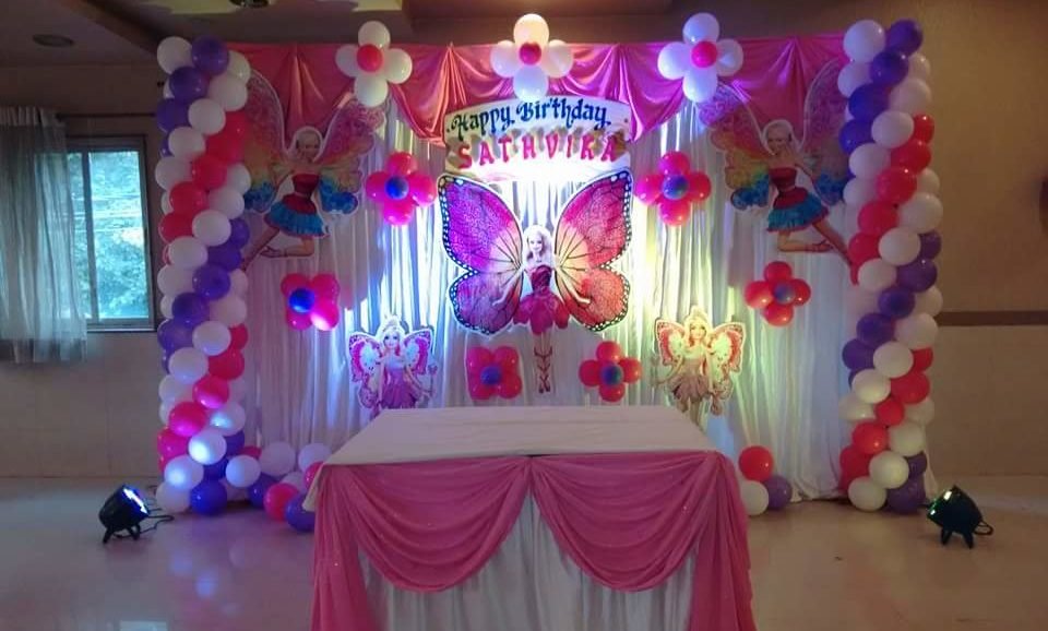 Barbie theme birthday party balloon decoration Bangalore