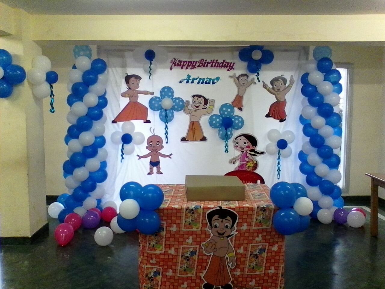 Chota bheem theme balloon decorators Bangalore