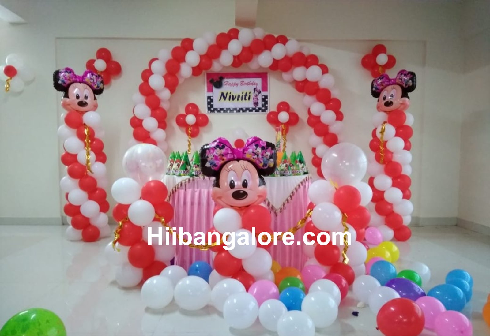 Mickey mouse theme birthday party balloon decorators Bangalore