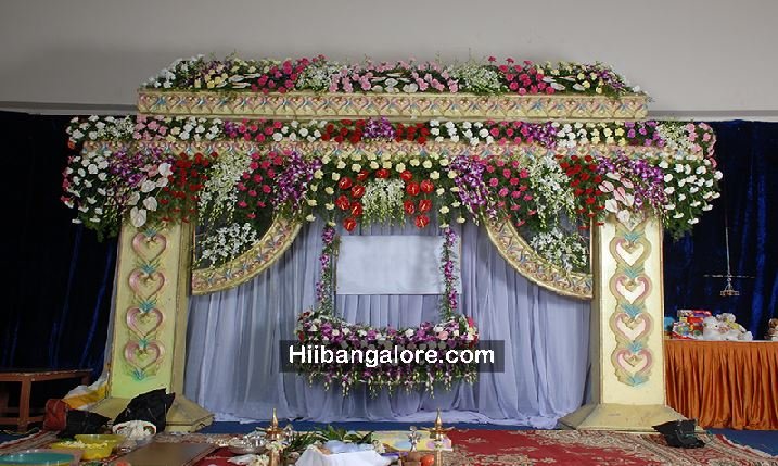 Golden cradle ceremony theme decoration bangalore
