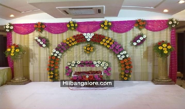 Cradle ceremony flower decoration Bnagalore