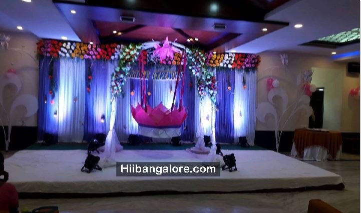 Lotus theme floral decoration Bnagalore