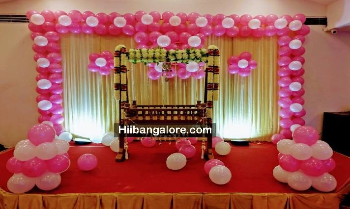 Cradle ceremony theme decoration Bnagalore