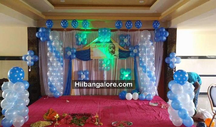 Cradle ceremony balloon decoration Bnagalore