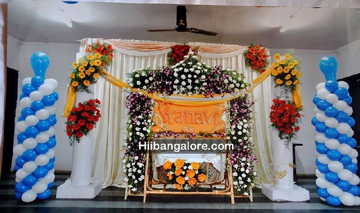 Flower decoration for cradle ceremony bangalore