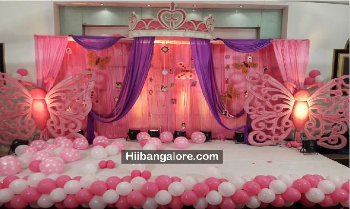 Crown theme cradle ceremony decoration Bangalore