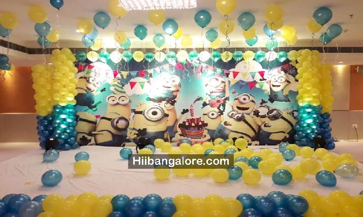 Minions theme cradle ceremony decorators Bangalore