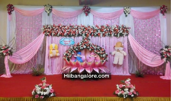 Lotus cradle ceremony decoration Bangalore