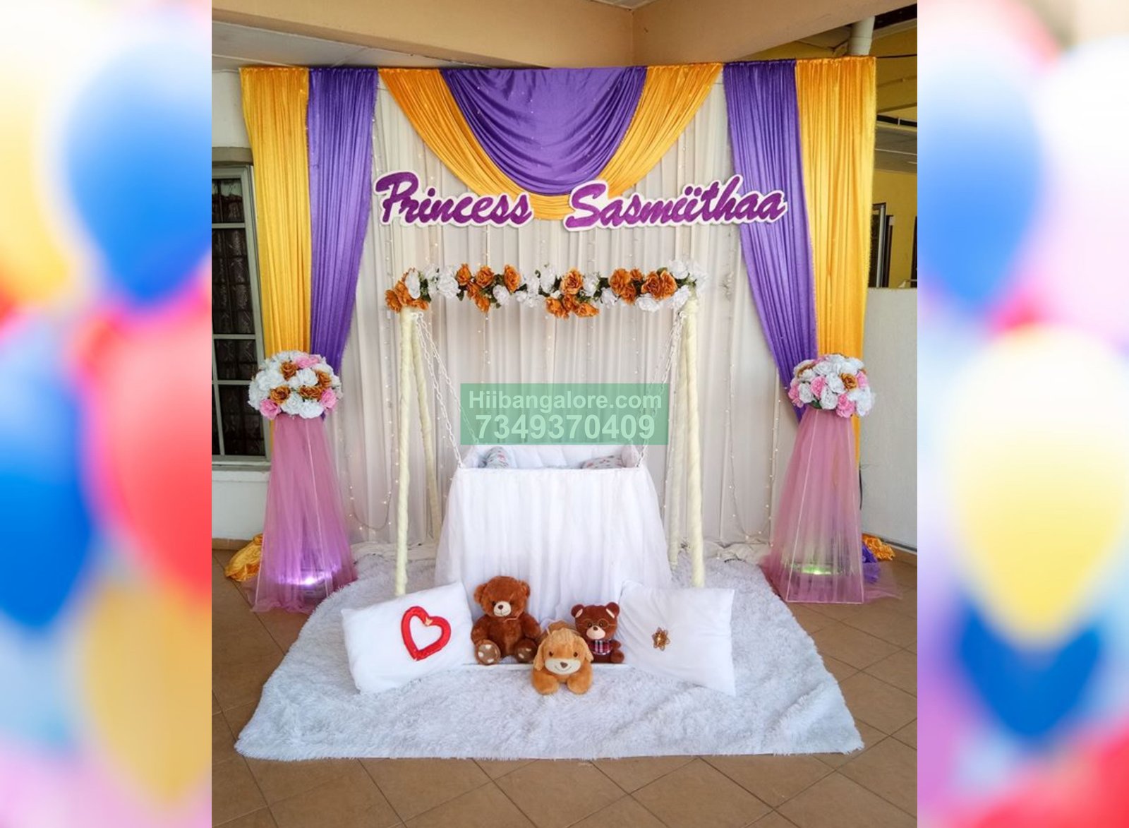Basic naming ceremony decoration at home Bangalore