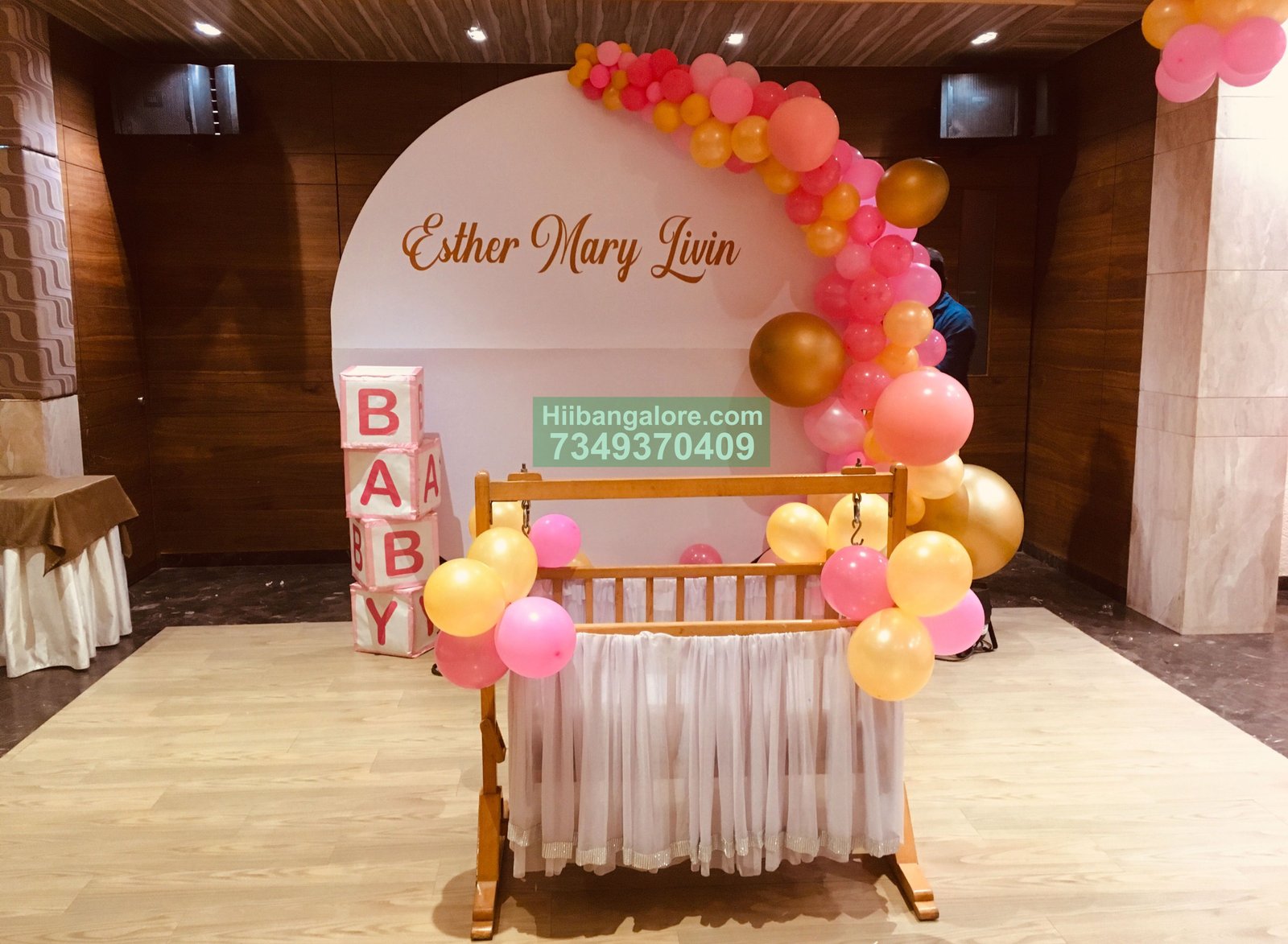 Circle Backdrop naming ceremony decoration Bangalore