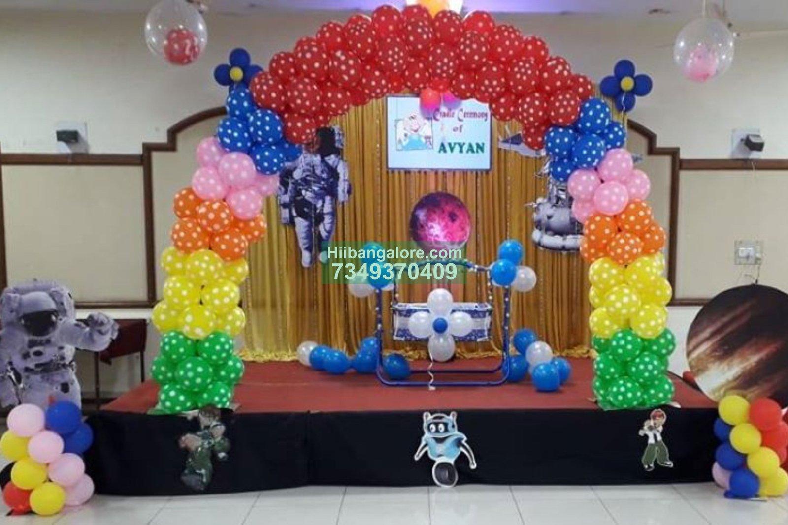 Space theme naming ceremony decoration Bangalore