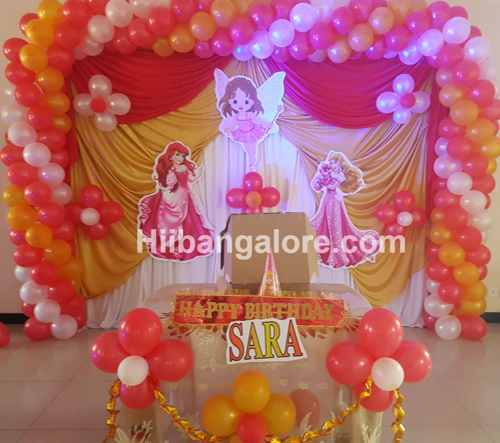 Birthday party princess decoration