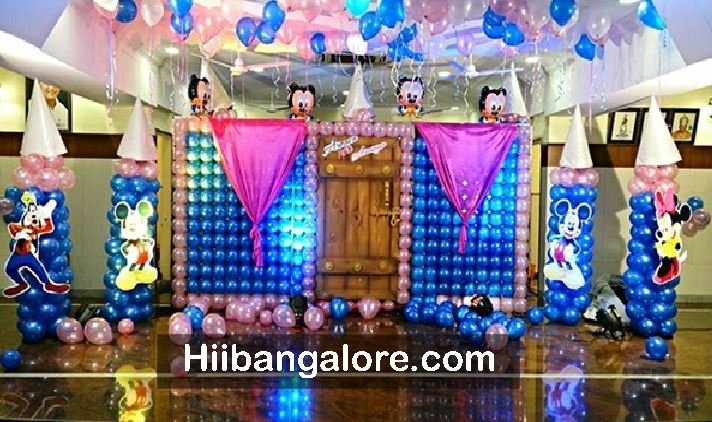 Mickey mouse theme grid wall decoration bangalore