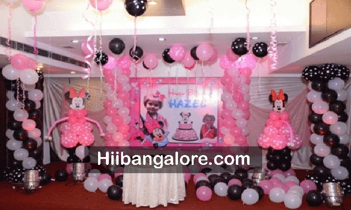 Minney mouse theme girl baby decoration