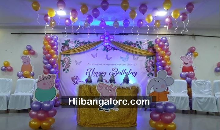 Premium peppa pig theme balloon decoration bnagalore