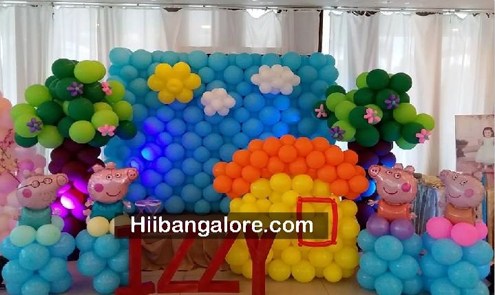 peppa pig theme birthday party decoration bangalore