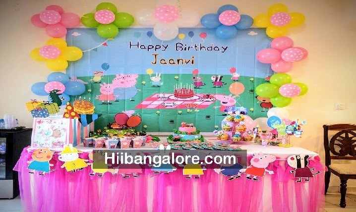 Peppa pig theme birthday party decoration bangalore