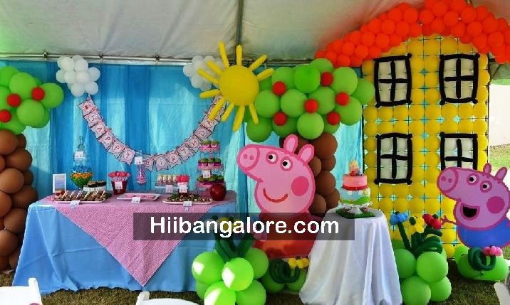 Peppa pig theme birthday decoration