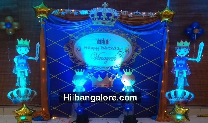 Prince theme balloon decoration bangalore
