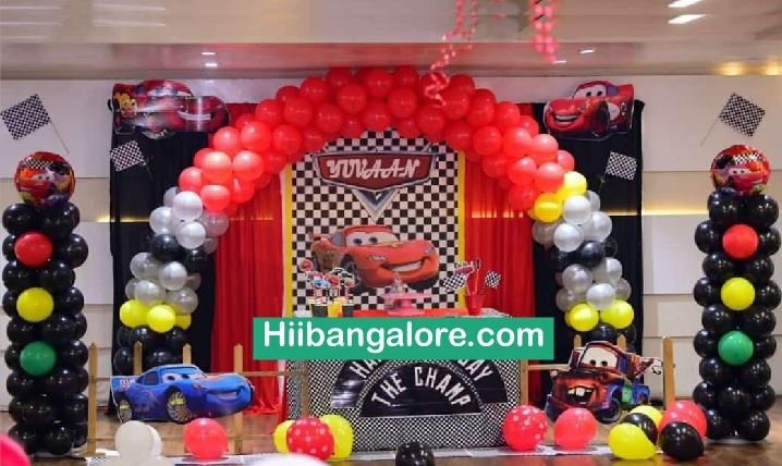 2d Cars theme birthday party decorators Bangalore