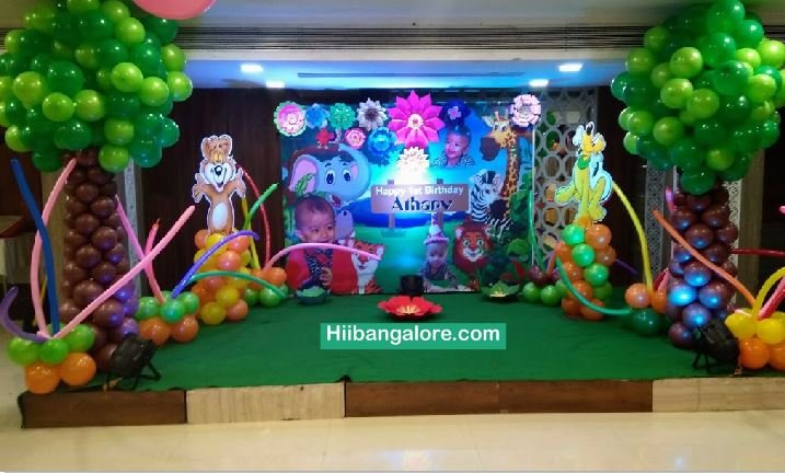 2d jungle animals theme birthday party decorators Bangalore