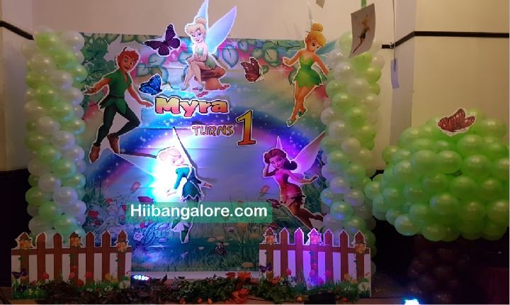 2d tinkerbell theme birthday party decorators Bangalore