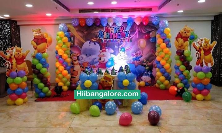 2d winnie the pooh birthday party decorators Bangalore