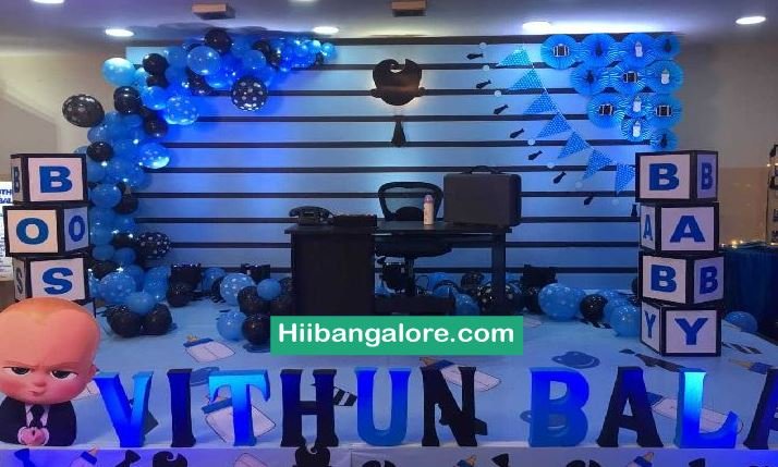 Boss baby theme premium birthday party balloon decorators Bangalore