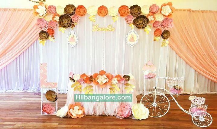 Elegant naming ceremony decoration Bangalore