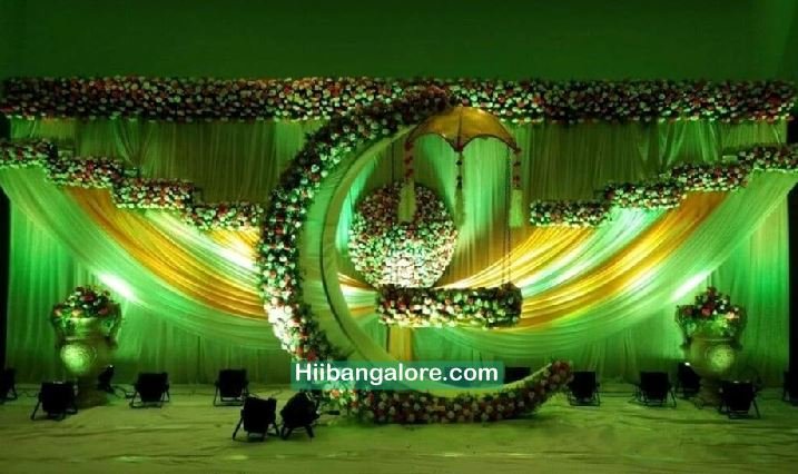 Half moon grand naming ceremony decoration Bangalore