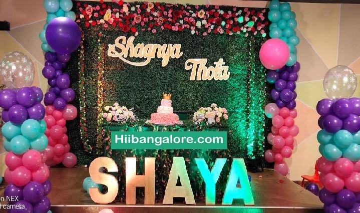 Premium grass backdrop birthday party decorators Bangalore