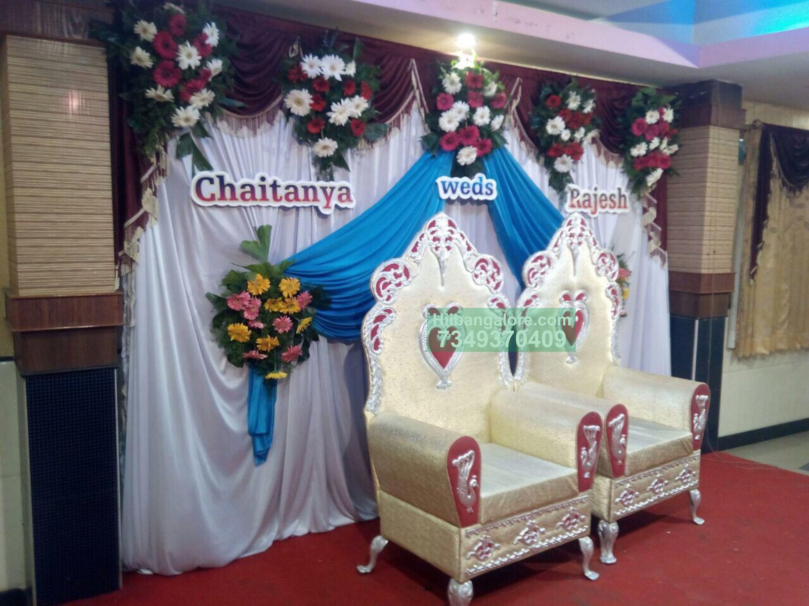 Basic engagement flower decoration Bangalore