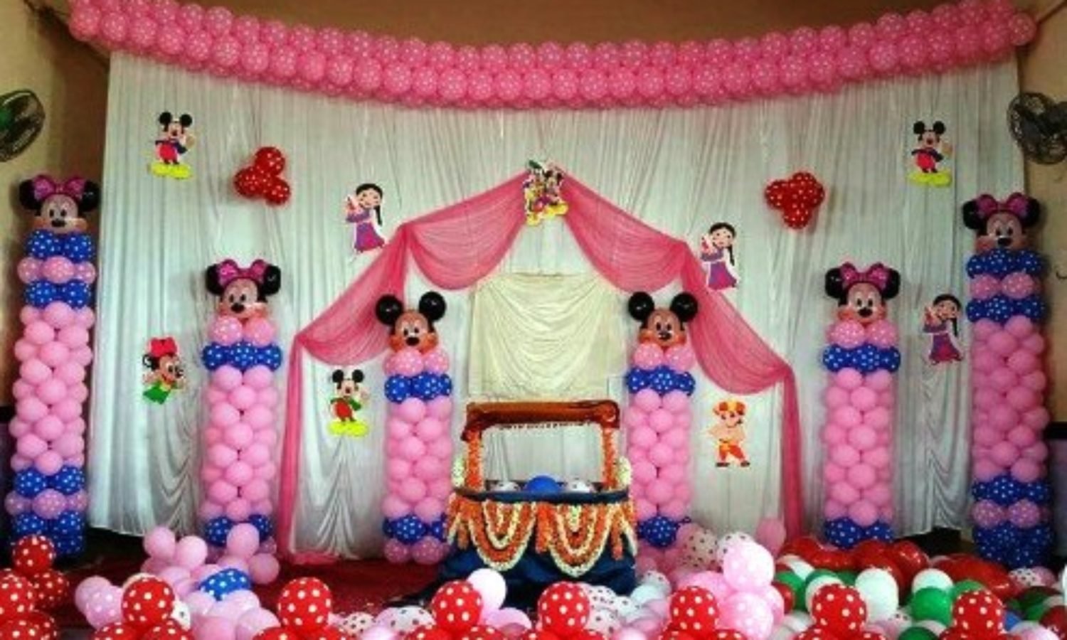 Minnie mouse theme naming ceremony decorators bangalore