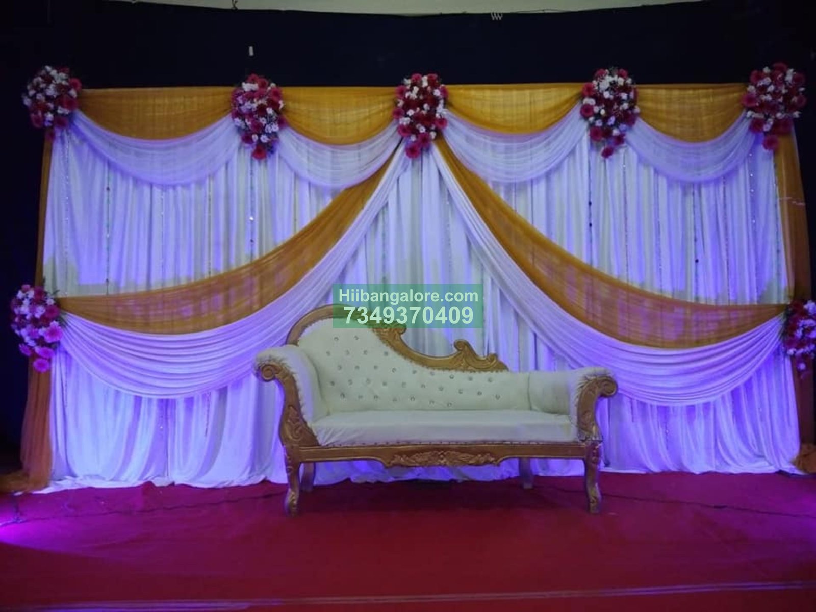 Simple and elegant engagement flower decoration Bangalore