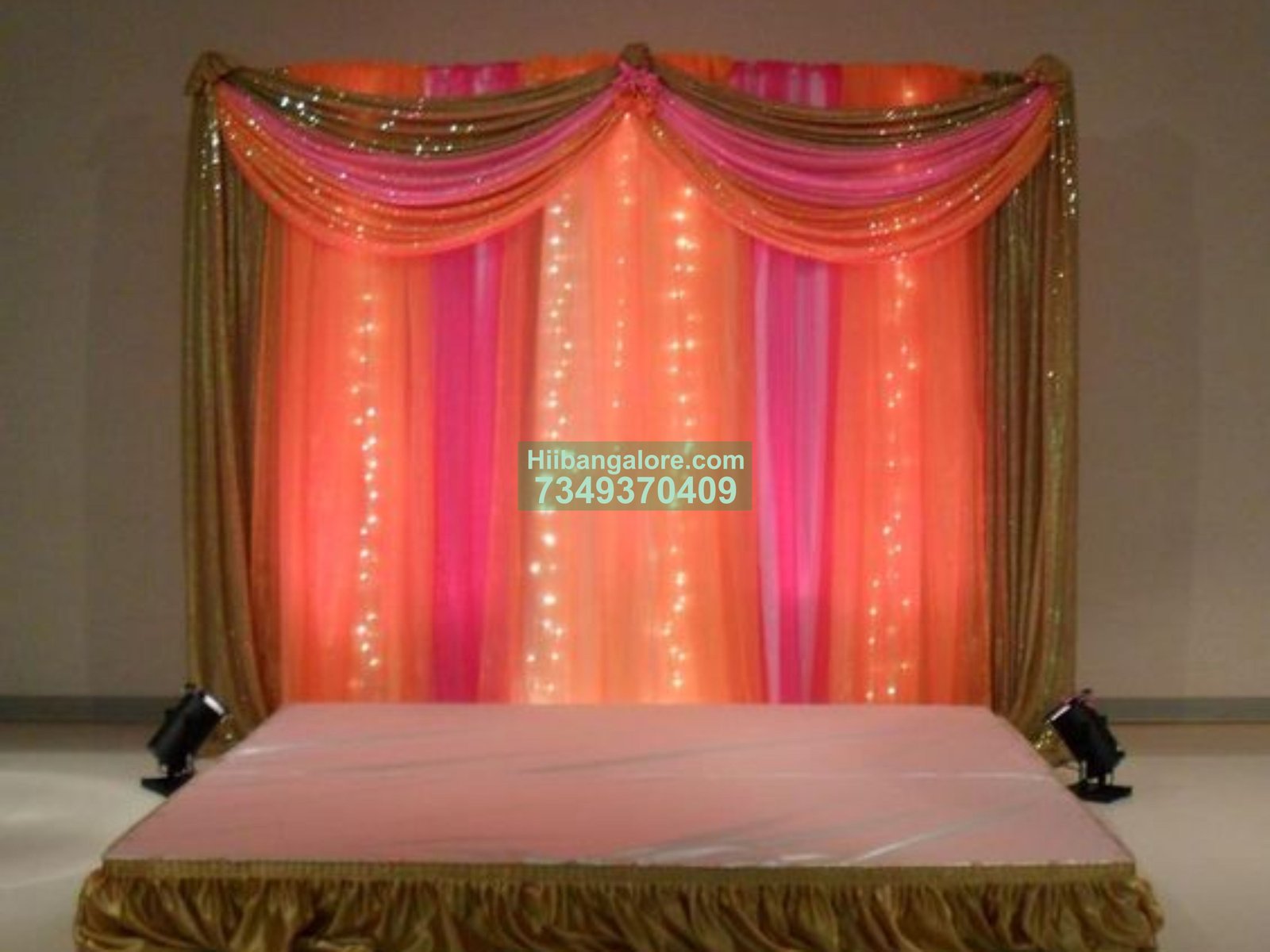 Simple backdrop engagement decoration Bangalore