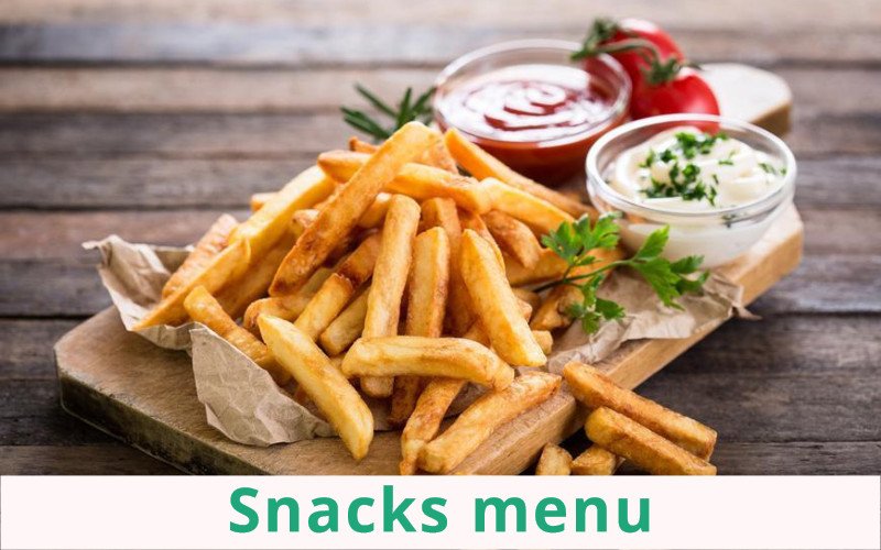 Snacks catering menu Bangalore