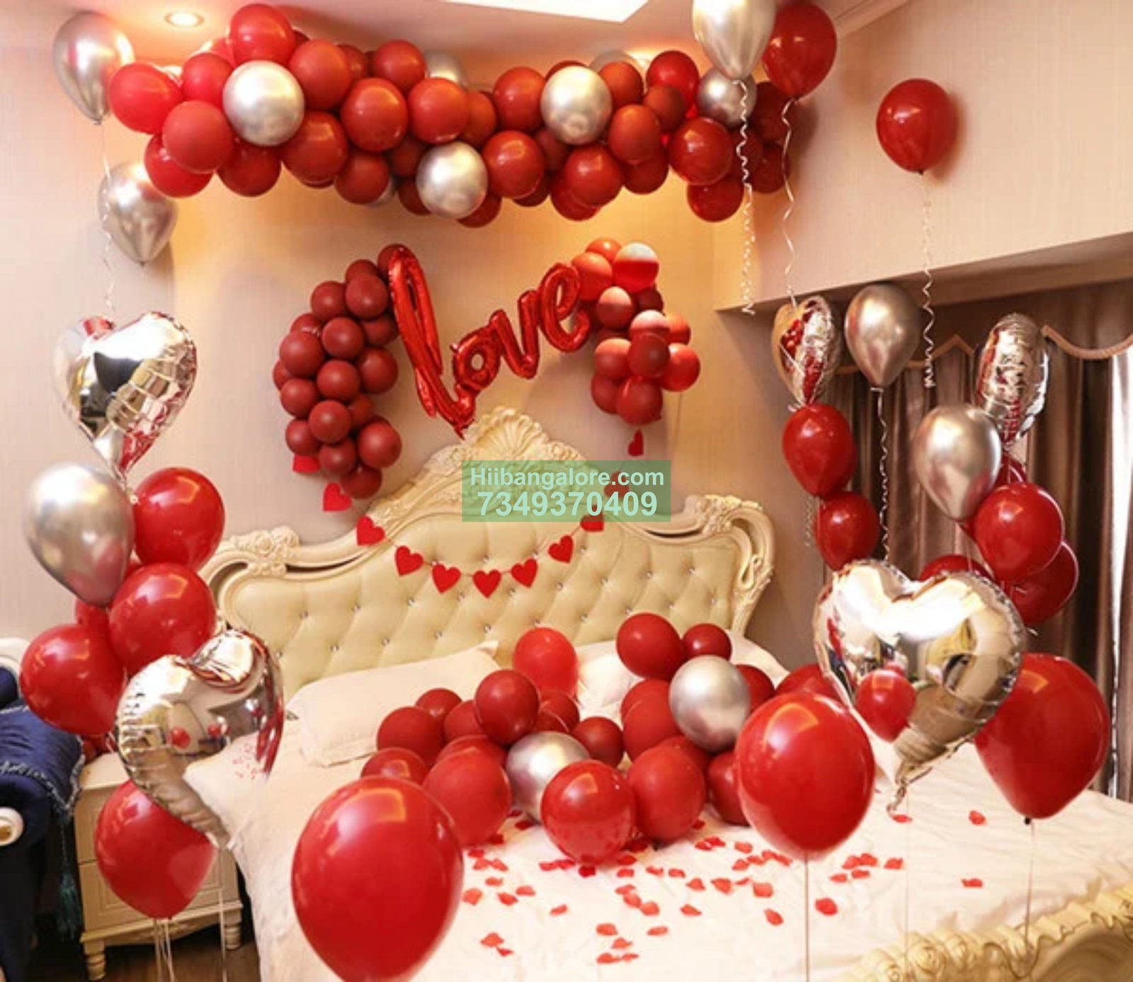 Surprise birthday decoration for bf or gf with red theme Bangalore