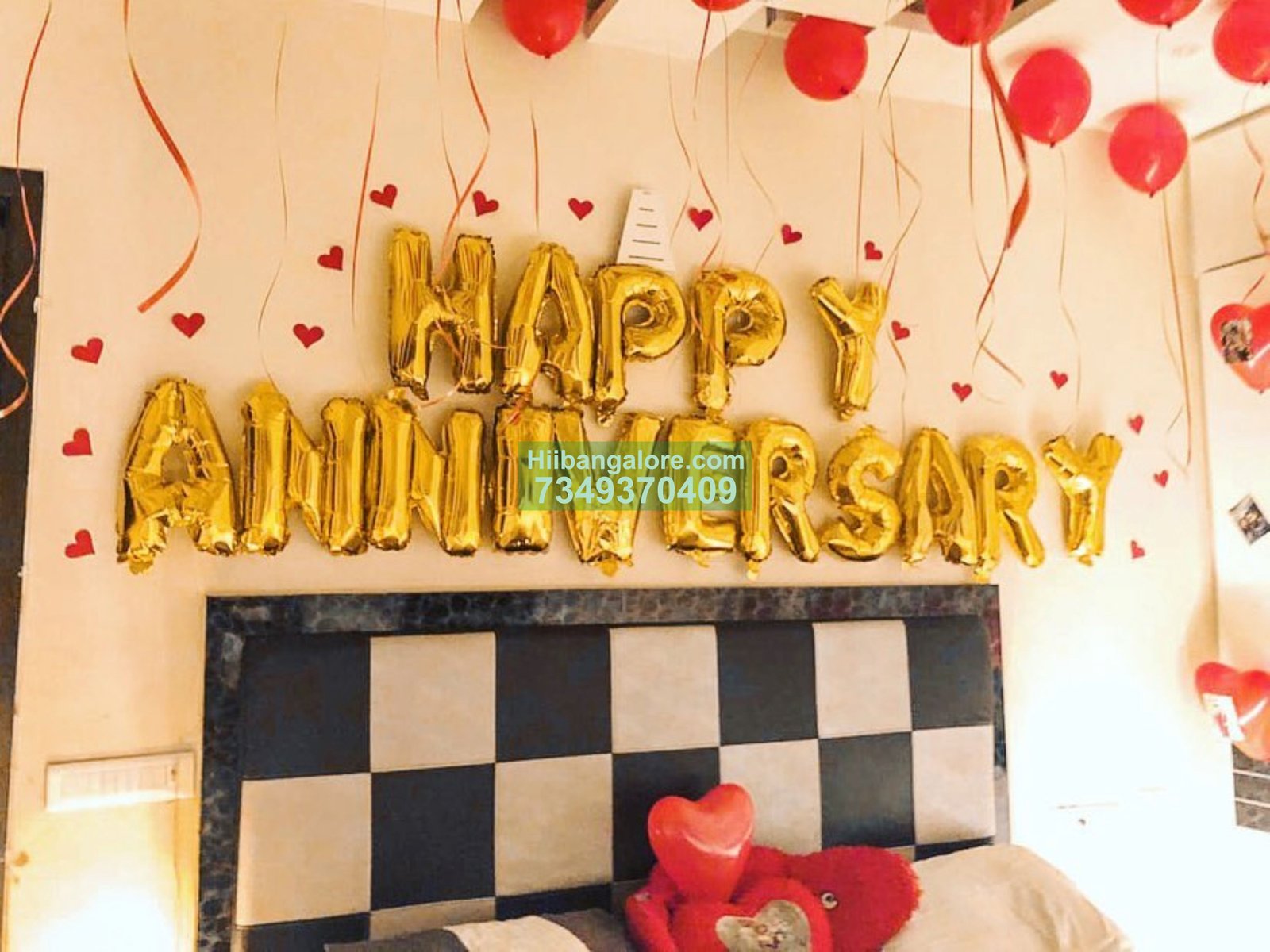 anniversary foil balloon decoration at home Bangalore