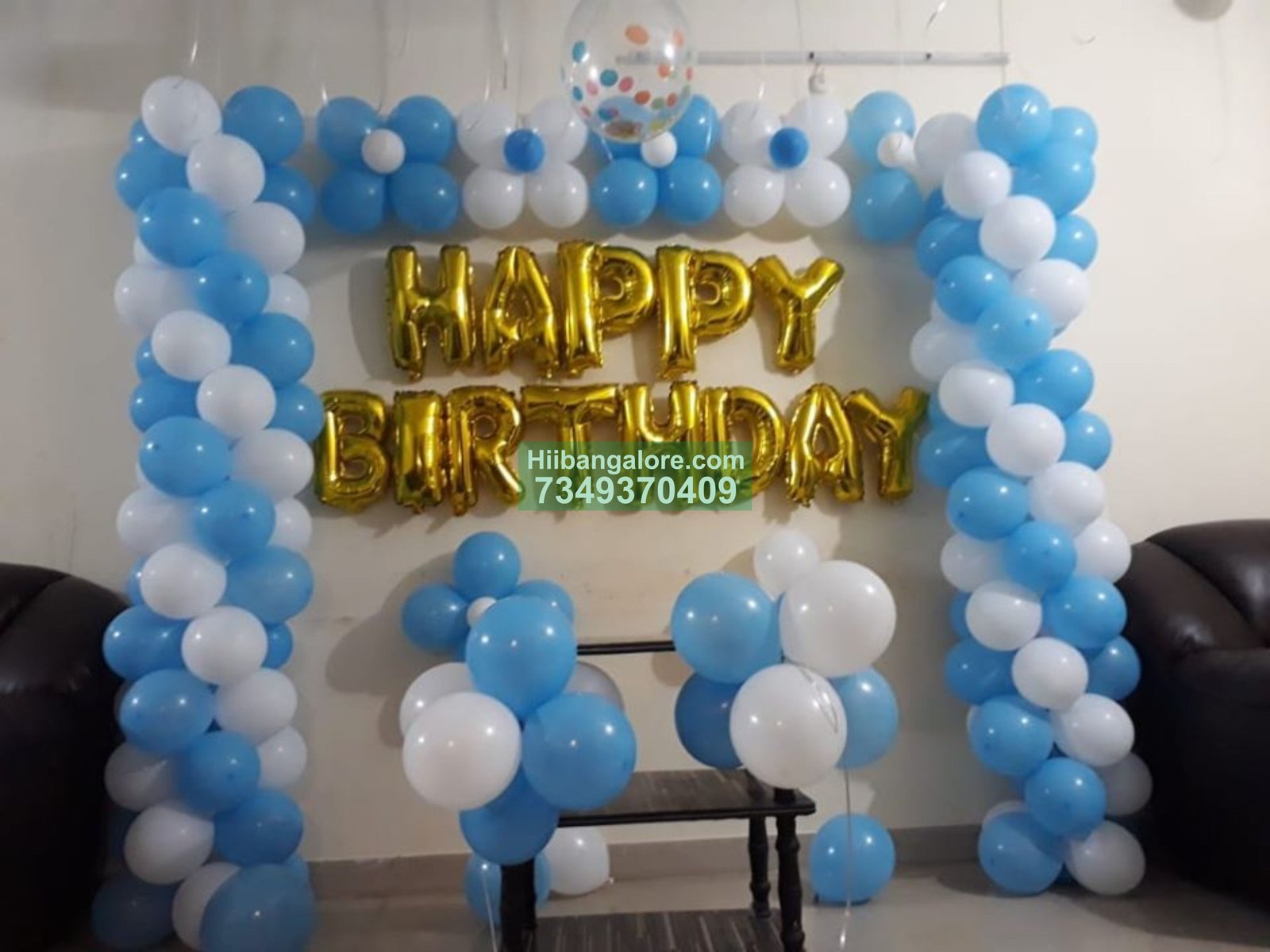 baby boy birthday balloon decoration for home Bangalore